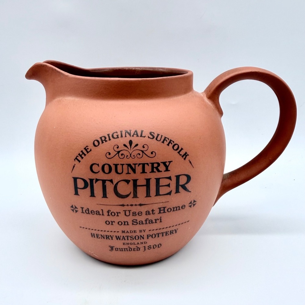 Henry Watson Pottery Original Suffolk Country Pitcher Terracotta England